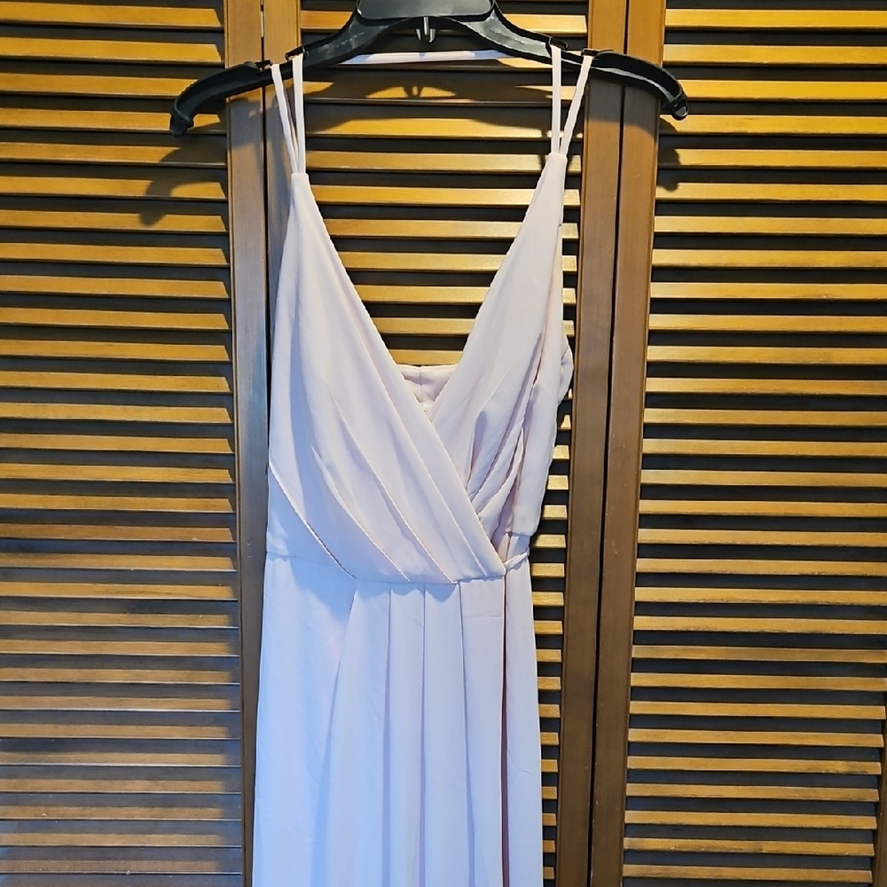 David's Bridal Blush Pink Dress